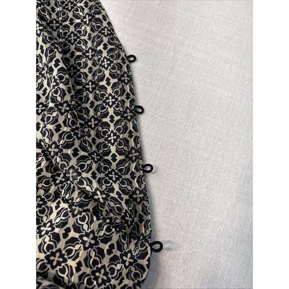 Lost & Wander Blouse W/S Black Gold Sm Peplum Parisian Boho Soft Gothic Artsy - Picture 10 of 10